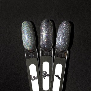 Топ без липкого шару Saga Professional Top Crush 03 голографічний ефект, 9 мл. Photo 2